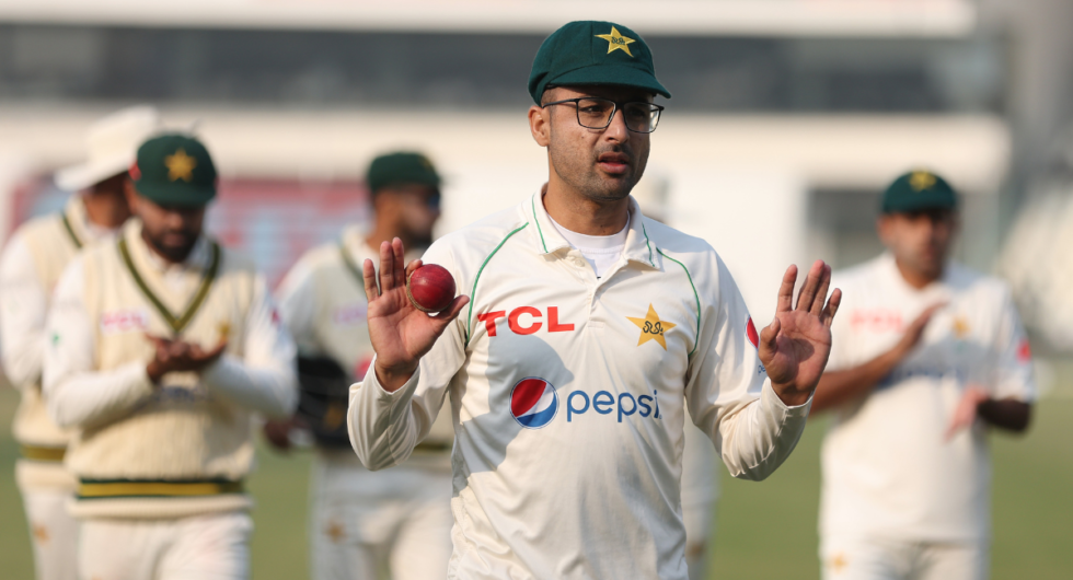 Abrar Ahmed walks off after taking seven wickets on Test debut for Pakistan against England