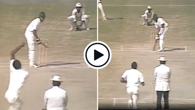 Watch: Arm broken, Saleem Malik bats one-handed, left-handed and right-handed in 1986 Faisalabad Test