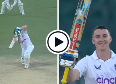 Watch: Harry Brook nails picture-perfect cover drive to bring up record-breakingly rapid maiden Test hundred