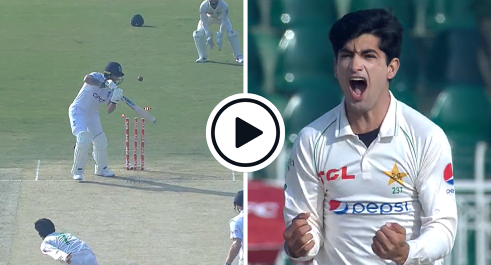 Watch Naseem bowl Stokes and then roar in the first Pakistan-England Test