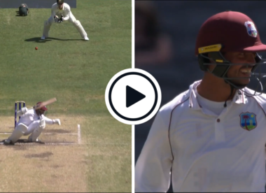 Watch: 'Where did that come from?' - Marnus Labuschagne nearly knocks Tagenarine Chanderpaul over with 79mph bouncer