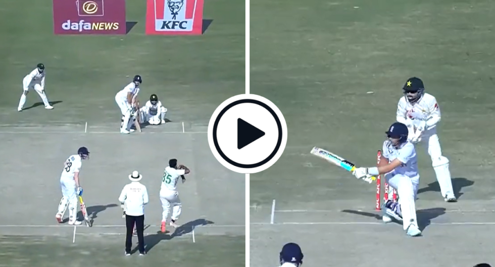 Watch Joe Root face up and then sweep left-handed