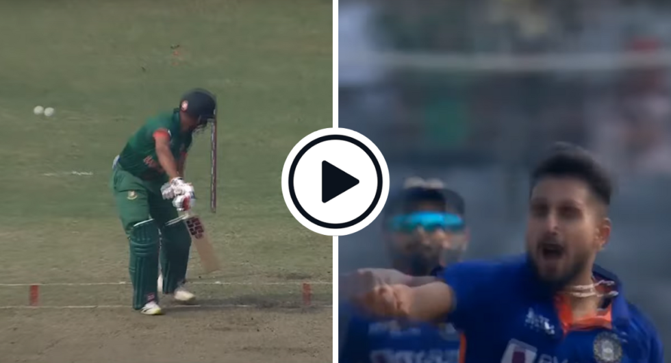 Watch: Umran Malik bowls Bangladesh's No.3 and then celebrates
