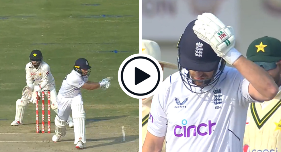 Watch Jack Leach get bowled attempting a switch-hit