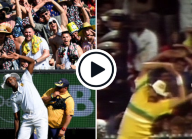 Watch: Kagiso Rabada re-enacts iconic Merv Hughes ‘crowd stretch’ at MCG
