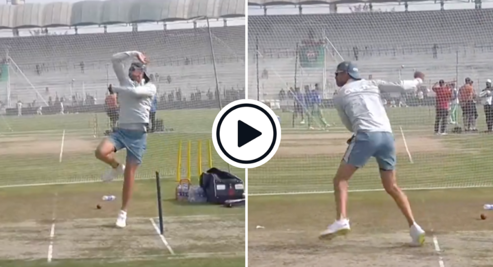 James Anderson turned into a left-arm spinner in the Multan nets