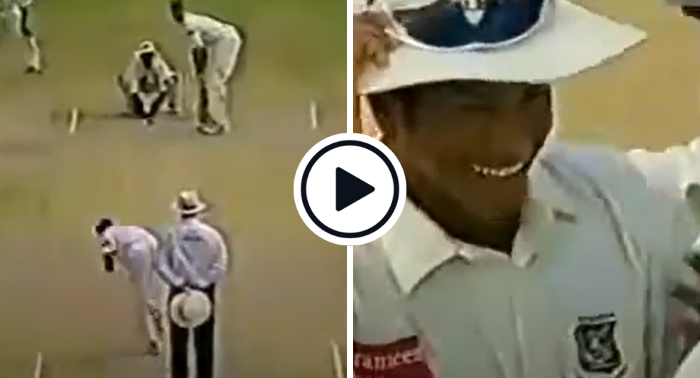 Alok Kapali of Bangladesh does the hat-trick against Pakistan at Peshawar in 2003
