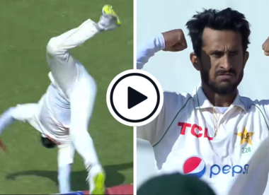 Watch: Hasan Ali cartwheels over boundary rope, runs toward batter in humorous fashion on energetic Test comeback