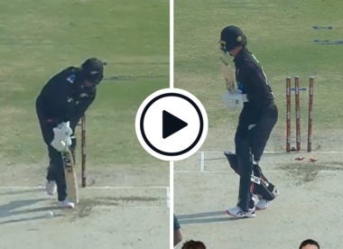 Watch: Naseem Shah bowls Devon Conway round his legs first ball with scorching delivery