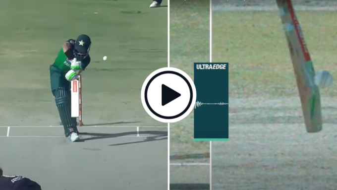 Watch: Pakistan vice-captain Shan Masood falls to 90mph Lockie Ferguson in first ODI for nearly four years