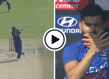 Watch: Rohit Sharma charges out to clatter ‘vintage’ six in quickfire comeback knock, Virat Kohli applauds