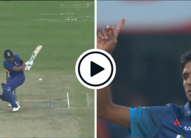 Watch: KL Rahul bowled behind his legs after attempted pick-up shot off slower ball goes wrong
