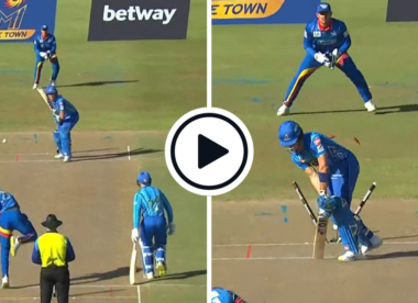 Watch: Kyle Mayers bowls hooping, inswinging yorker, rips out Dewald Brevis' off and middle stumps