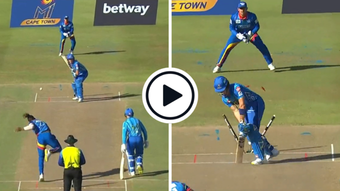 Watch: Kyle Mayers bowls hooping, inswinging yorker, rips out Dewald Brevis' off and middle stumps