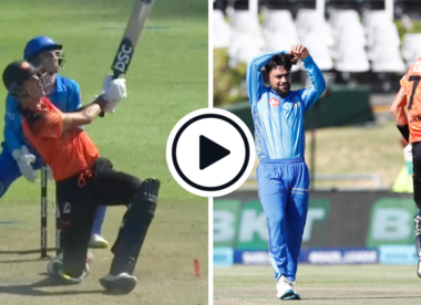 Watch: Marco Jansen smashes Rashid Khan for 28 runs in an over, blitzes 20-ball fifty in incredible Sunrisers heist over MI