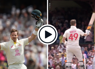 Watch: Steve Smith brings up century No.30 and goes past Donald Bradman