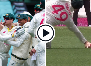 Watch: Steve Smith's one-handed stunner ruled not out after contentious third umpire decision