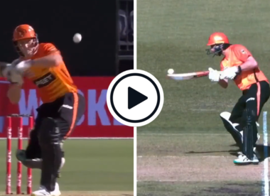 Watch: David Moody bowls two beamers in BBL match, taken off after figures of 0.1-0-8-0