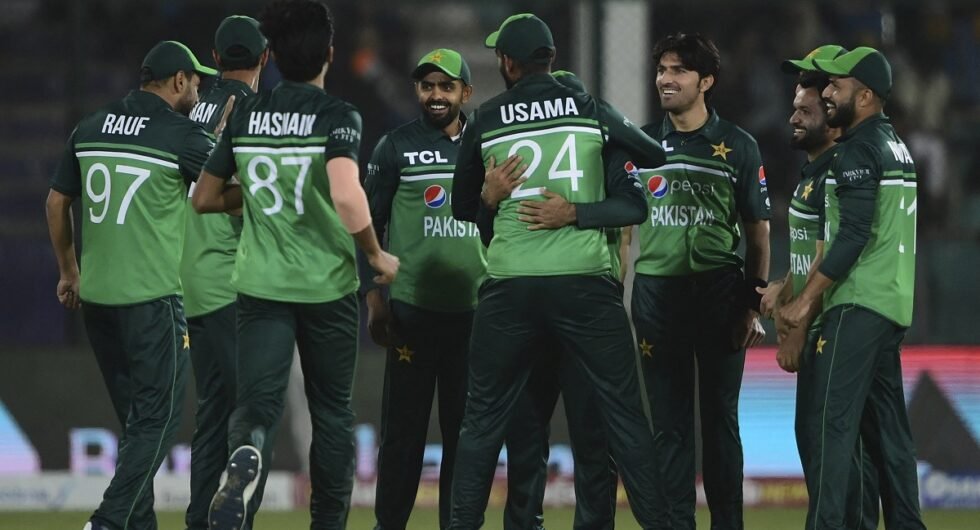 Pakistan's players during 3rd ODI against New Zealand 2022/23