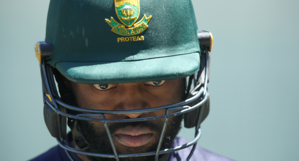 South Africa batter Temba Bavuma looks on during the Test series against Australia