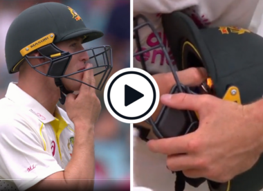 Watch: Marnus Labuschagne signals for ‘smokes’ mid-game, uses lighter to fix frayed helmet