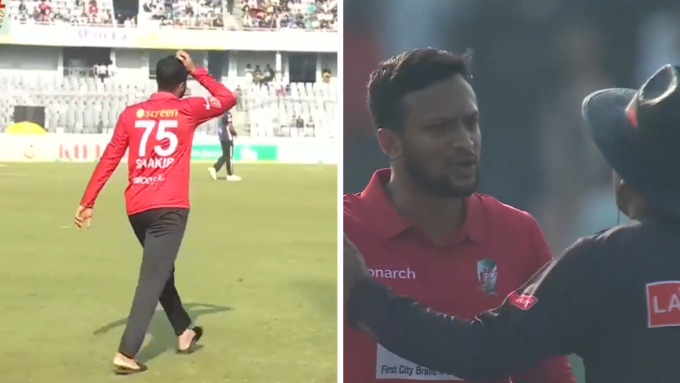 Shakib Al Hasan marches out in slippers to argue with umpires before a ball is bowled in BPL chase, leaves commentators confused