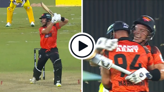 Watch: Aiden Markram blasts glorious, flat six over extra cover to bring up sensational semi-final century in SA20