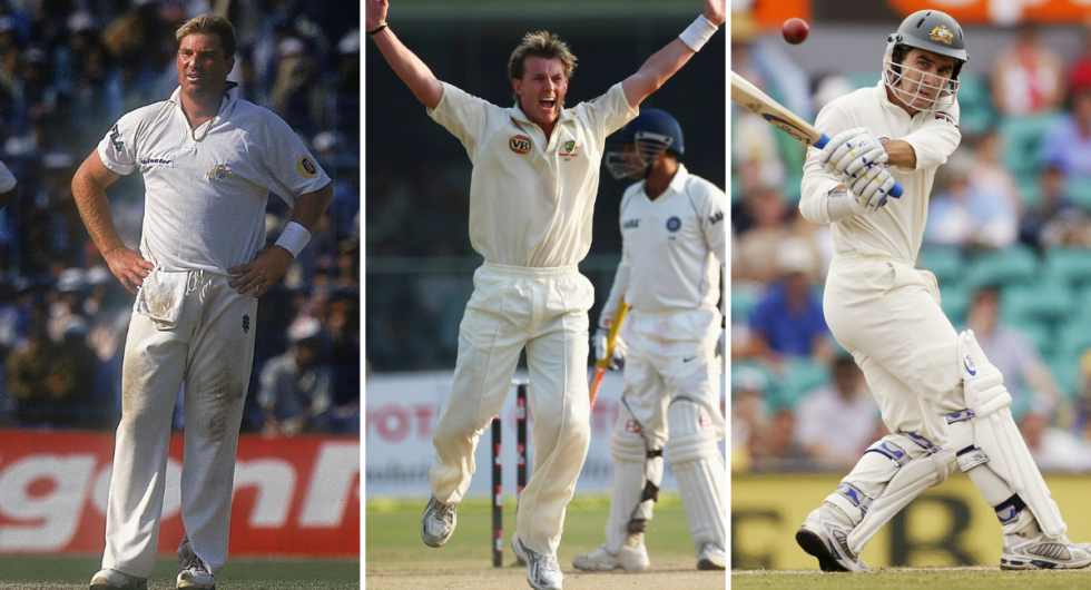 Shane Warne, Brett Lee and Justin Langer in India Tests