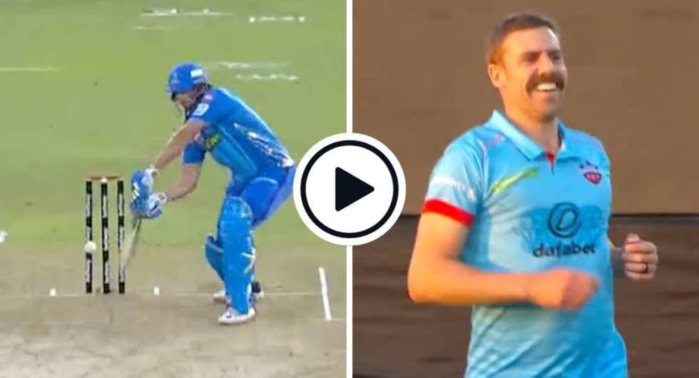 Watch: "Too quick" - Anrich Nortje Bowls Tim David With 152kph Rocket In The SA20