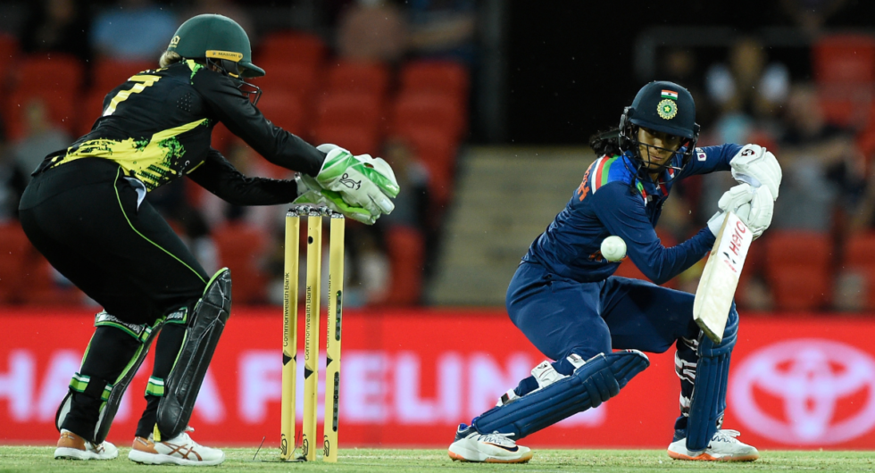 Jemimah Rodrigues of India bats during game one of the International Women's T20 series between Australia and India