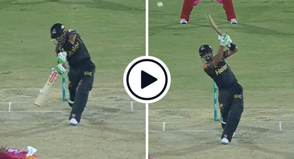 Watch: Babar Azam plays classy lofted drive down the ground for six en route to second half-century in the 2023 PSL