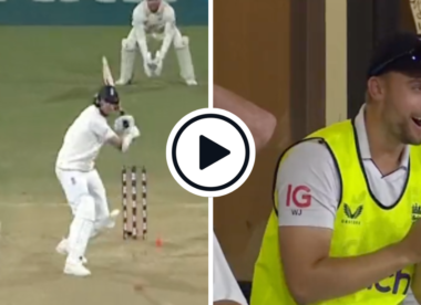 Watch: Stuart Broad's second ball as England's 'NightHawk' produces total chaos
