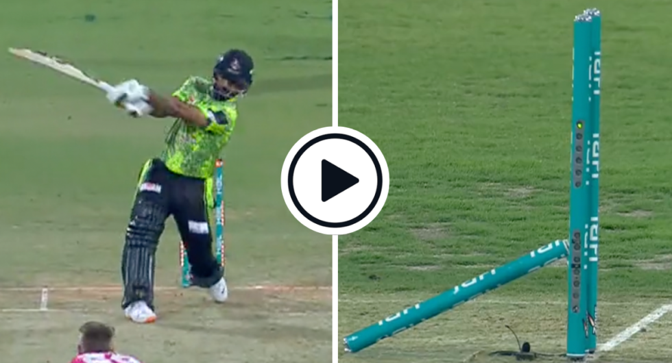 Watch: Fakhar Zaman Drags-On, Snaps His Own Off-Stump Clean In Two In Tom Curran's Opening Over