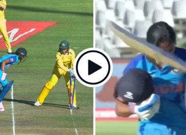 Watch: Harmanpreet Kaur run out to derail India run chase after her bat gets stuck in ground