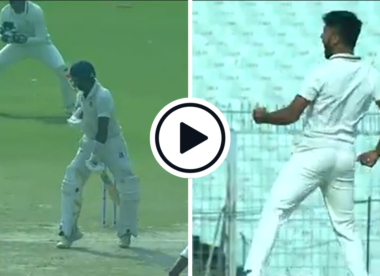 Watch: Bat-pad, edge behind, bad leave - Unadkat, Sakariya leave Bengal in tatters with three wickets in six balls in Ranji final