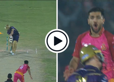 Watch: Fazalhaq Farooqi bowls sizzling away-seamer to beat Martin Guptill defensive shot for golden duck