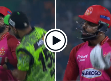 Watch: Haris Rauf teases Shadab Khan after PSL dismissal, Shadab shrugs off Rauf in apparent frustration