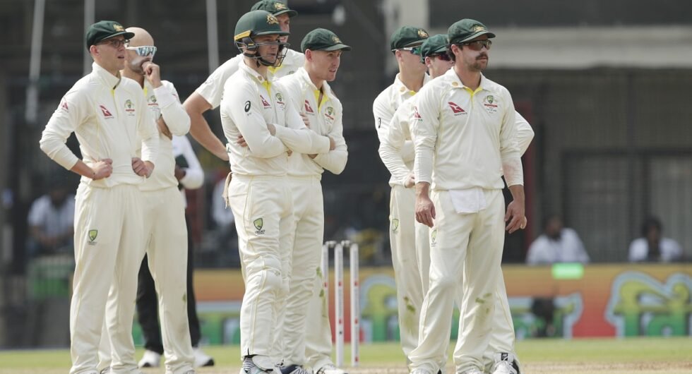Australia looking at review during the first day of the 3rd Test match against India at the Holkar Cricket Stadium, Indore March 1, 2023