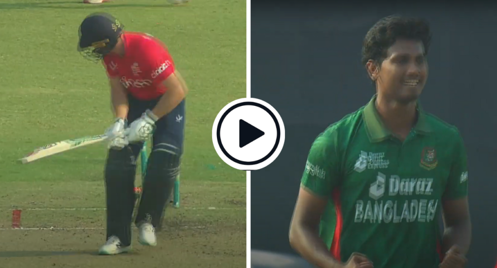 Jos Buttler was dismissed by an unplayable yorker in the second T20I between England and Bangladesh