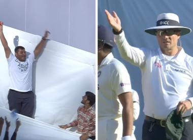 'He has found gold!' – India-Australia Test comically halted as persistent fan refuses to stop searching for lost ball