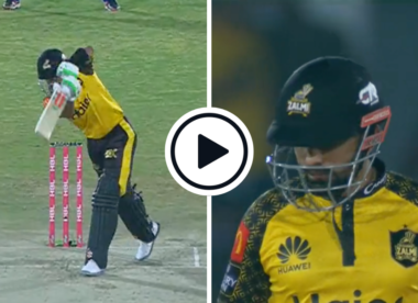 Watch: Babar Azam smokes perfect straight drive off 151kph Ihsanullah delivery en route to his fastest ever PSL fifty