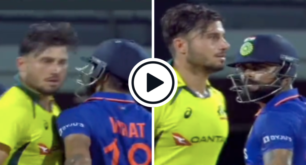 Virat Kohli Marcus Stoinis fight - the two players shoulder barged into each other in the third ODI