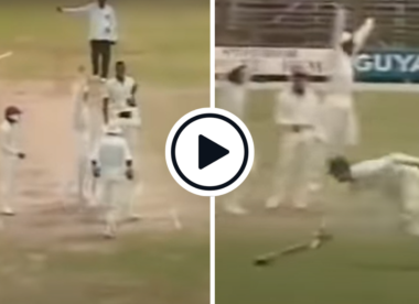Watch: Dean Jones run out by Carl Hooper in controversial wrong umpire decision in 1991 Georgetown Test