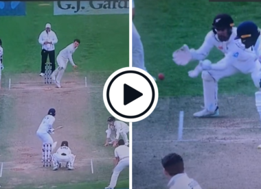 Watch: Michael Bracewell delivery gets blown from straight to landing off pitch by astonishing winds in Wellington Test, broadcast forced to switch to single-end coverage