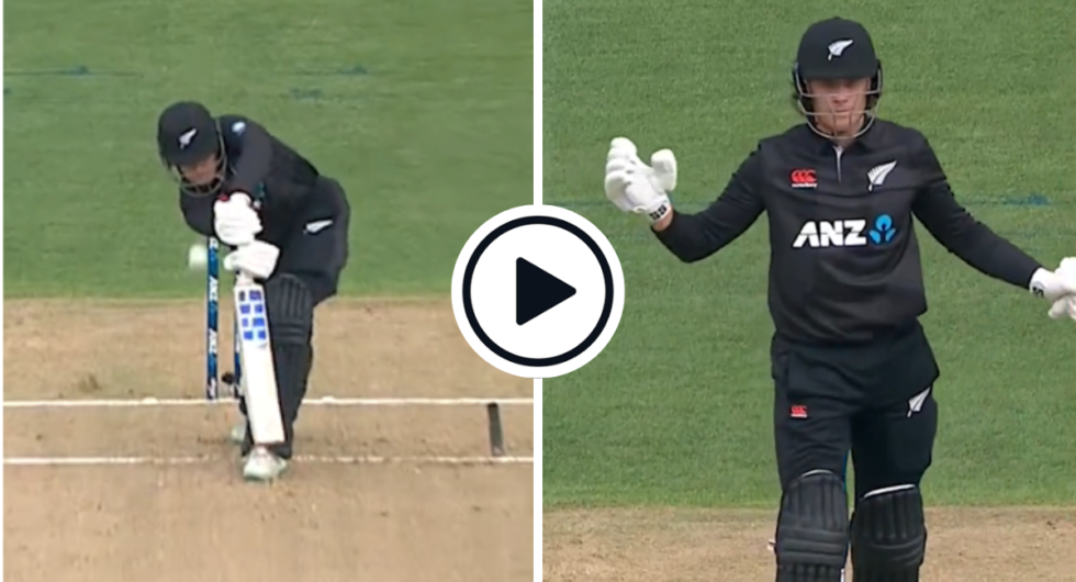 Bails don't fall - Finn Allen gets a lucky escape as bails don't fall in the 1st NZ-SL ODI in Auckland