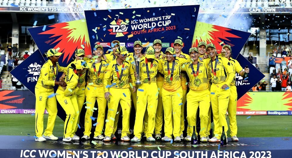 Australia with the 2023 Women’s T20 World Cup trophy