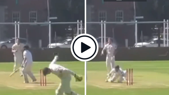 Watch: Stumping or run out? Australian club wicketkeeper’s long-range direct hit causes confusion over dismissal type