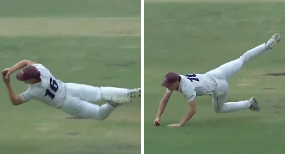 Sheffield Shield Controversial catch - Mitchell Perry takes a screamer at point but doubts raised over its legitimacy