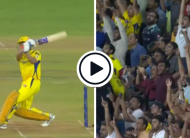 Watch: Rolling back the years - MS Dhoni launches last-over six and four after self-demotion to No.8
