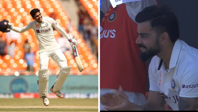 ‘He owns the turf - Shubman Gill puts on a classy show with maiden home test ton, Virat Kohli proudly applauds from dugout